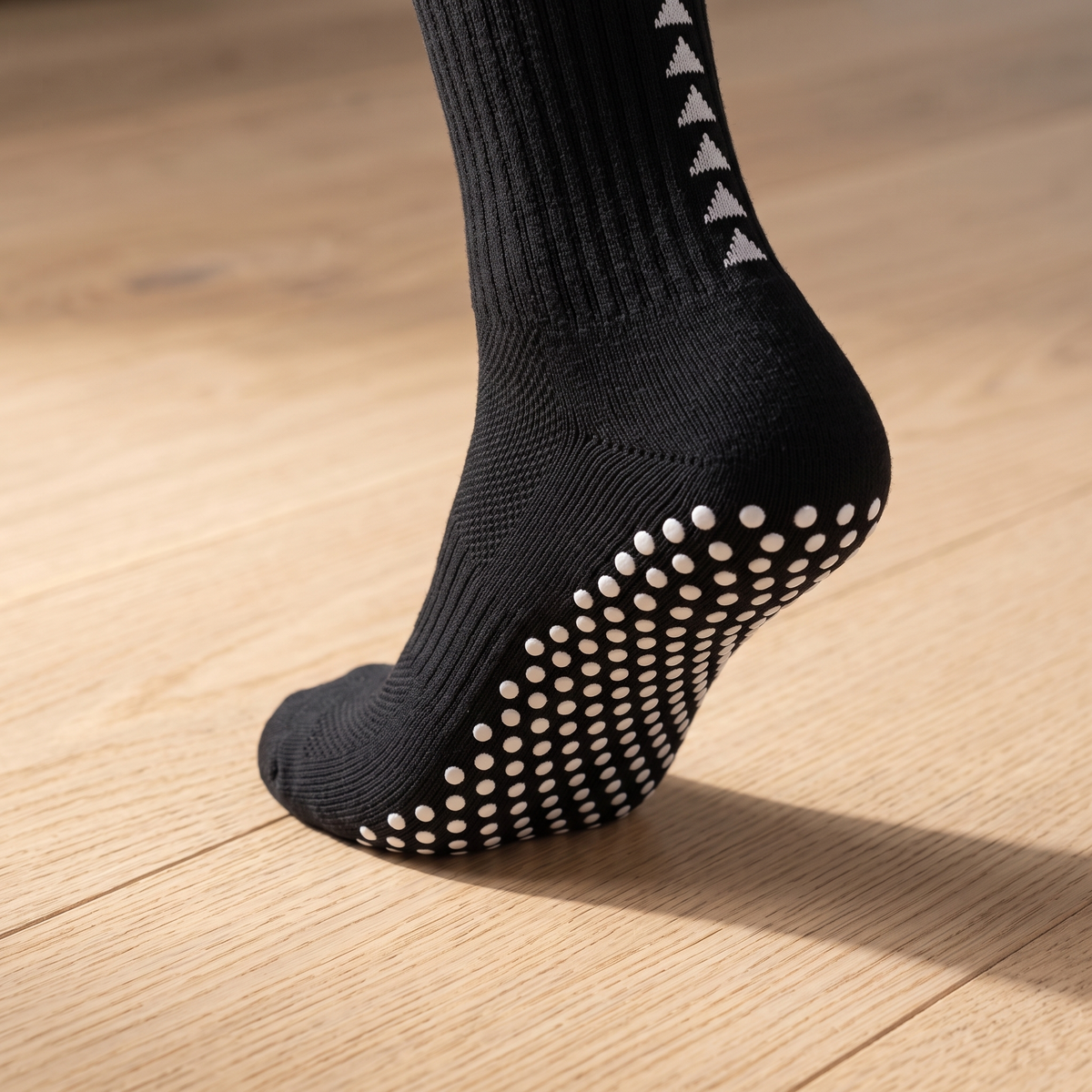 Close-up of the Runegrip sock's rubber grip dots